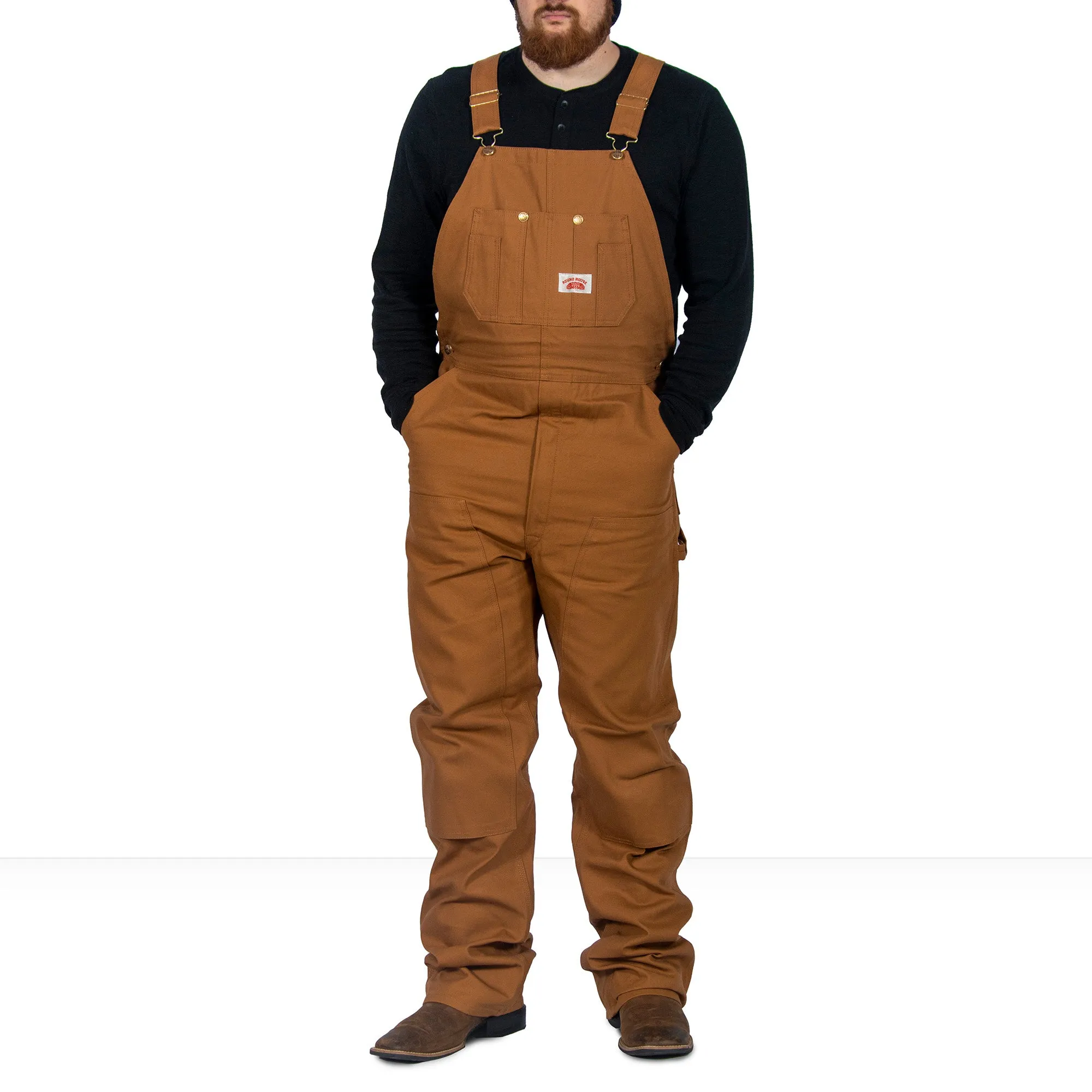 #83 Made in USA Heavy Duty Brown Duck Bib Overalls