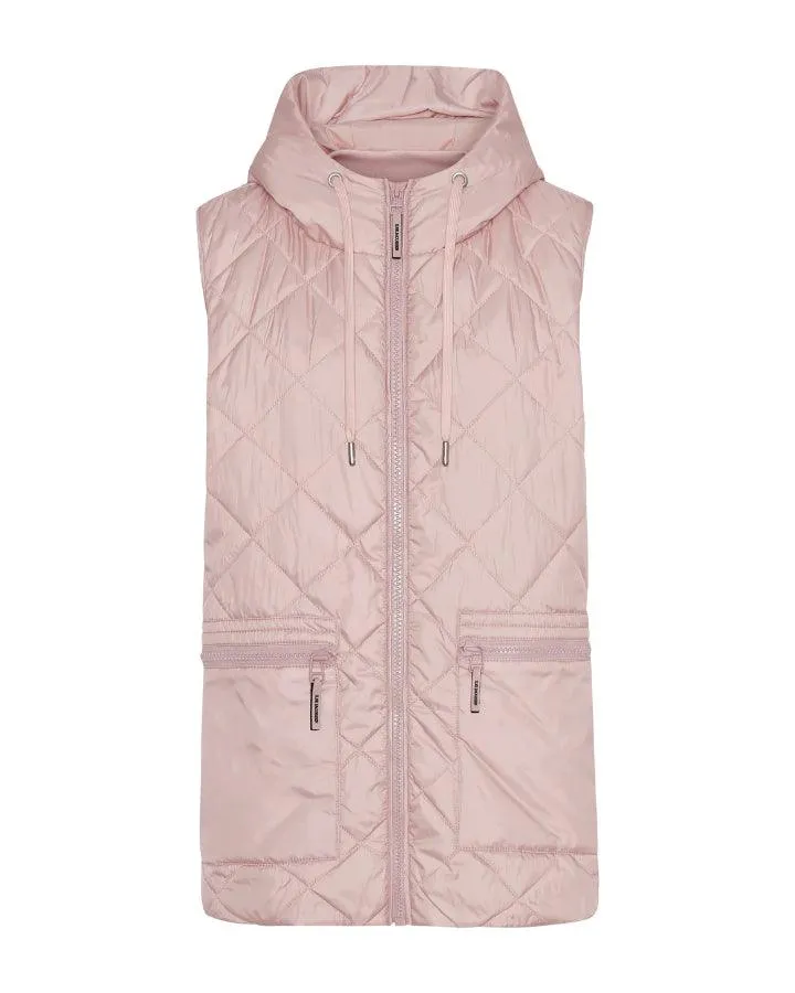 Aerial04 Quilted Hooded Hip Length Vest