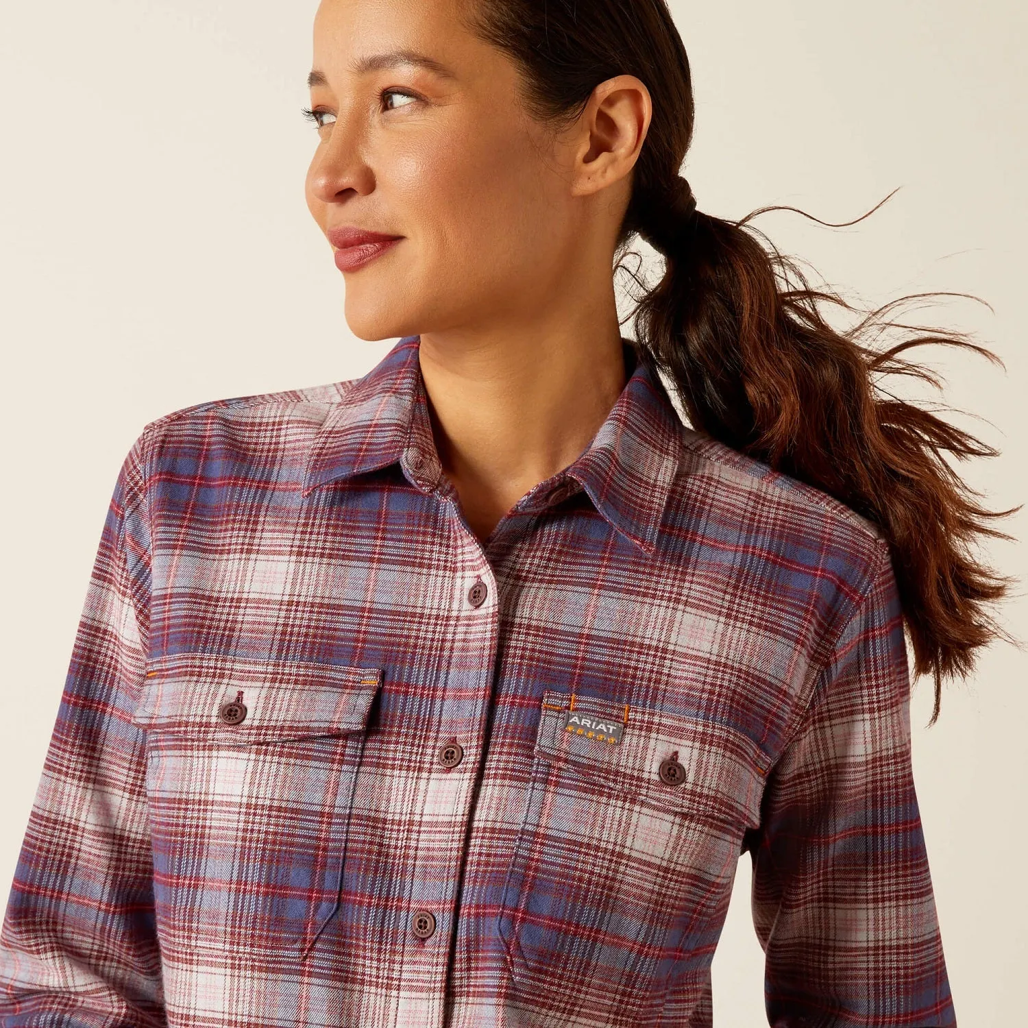 Ariat Women's Rebar Flannel DuraStretch Button-Down Work Shirt