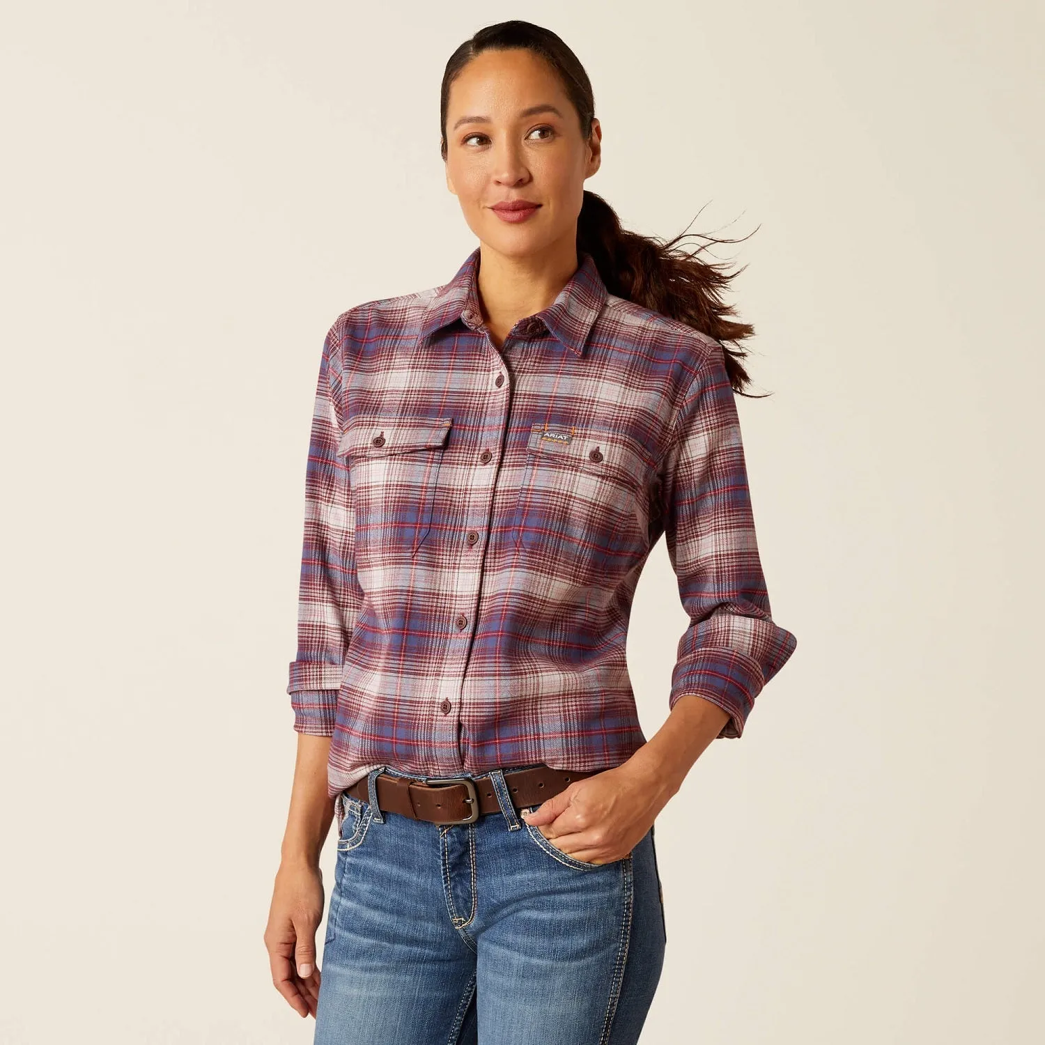 Ariat Women's Rebar Flannel DuraStretch Button-Down Work Shirt