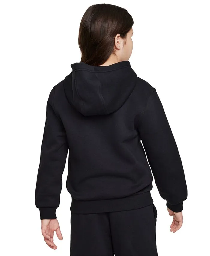 Big Kids Sportswear Club Nike Full Zip Fleece Sweatshirt, Black