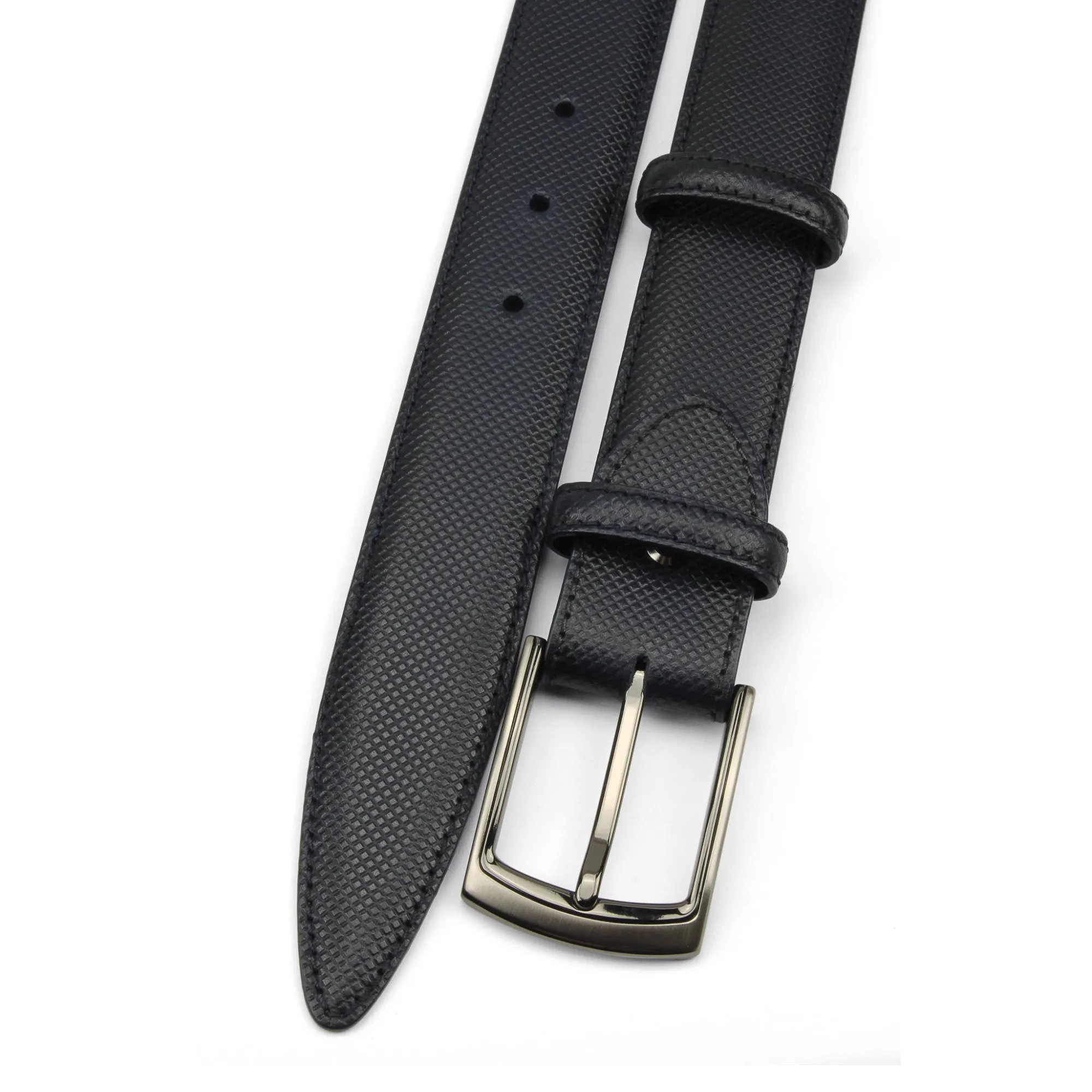 Bogart Navy Hand Burnished Dadino Belt