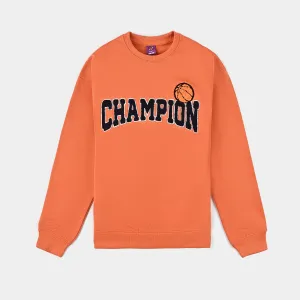 Boys Cotton Terry Sweatshirt Champion-Orange