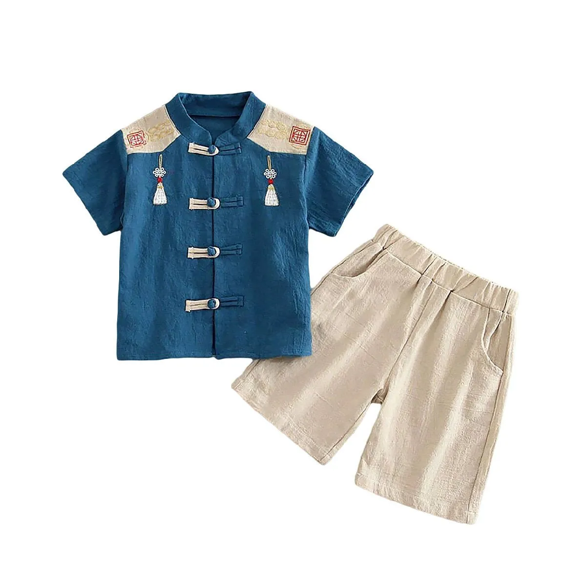 Boys Two-Piece Suit Traditional Chinese Style