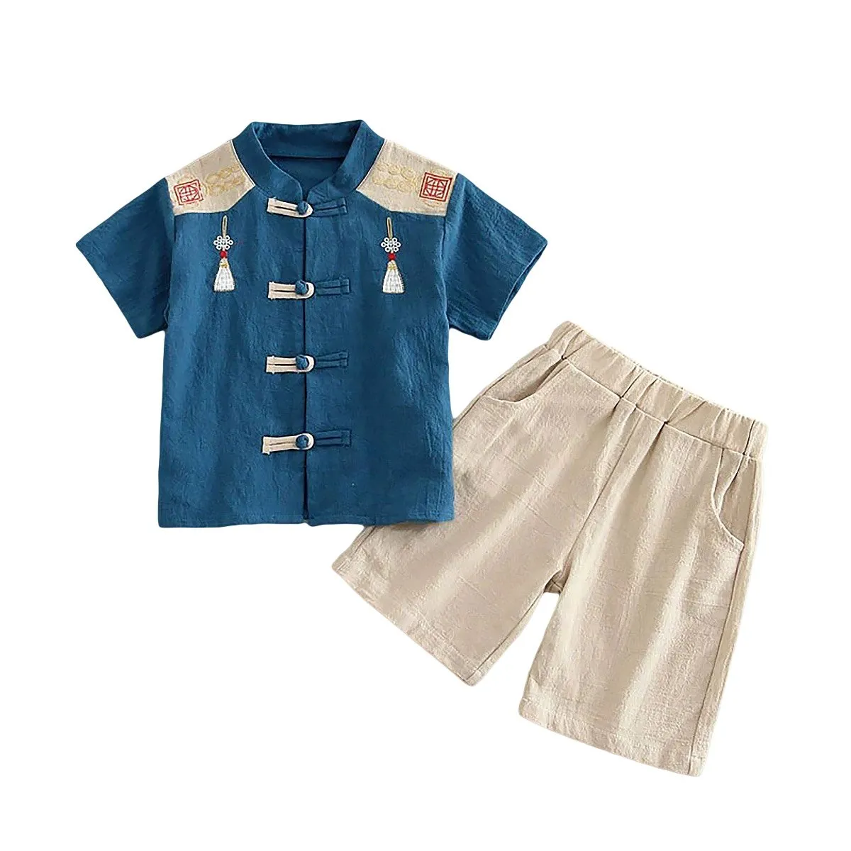 Boys Two-Piece Suit Traditional Chinese Style