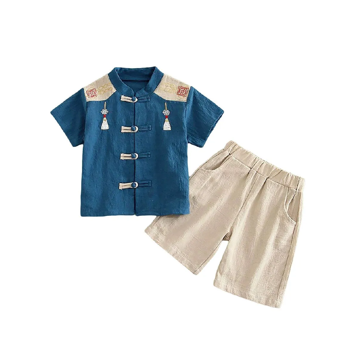 Boys Two-Piece Suit Traditional Chinese Style