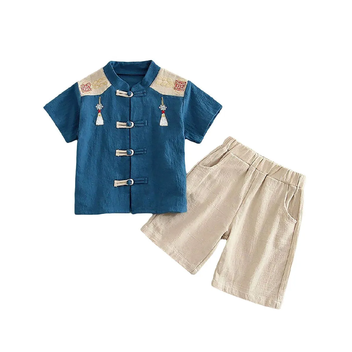 Boys Two-Piece Suit Traditional Chinese Style