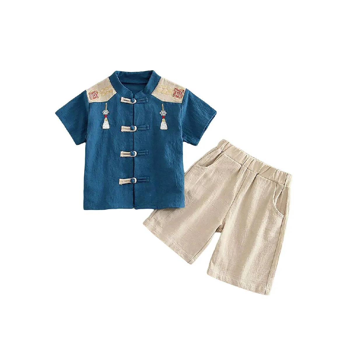 Boys Two-Piece Suit Traditional Chinese Style