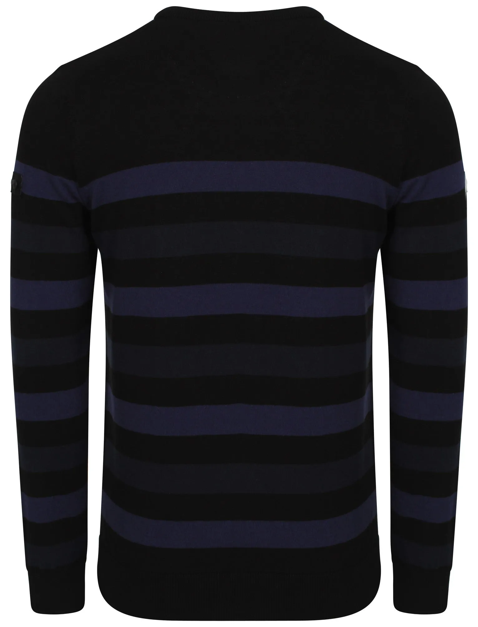 Breton V-neck stripe jumper in black - Dissident