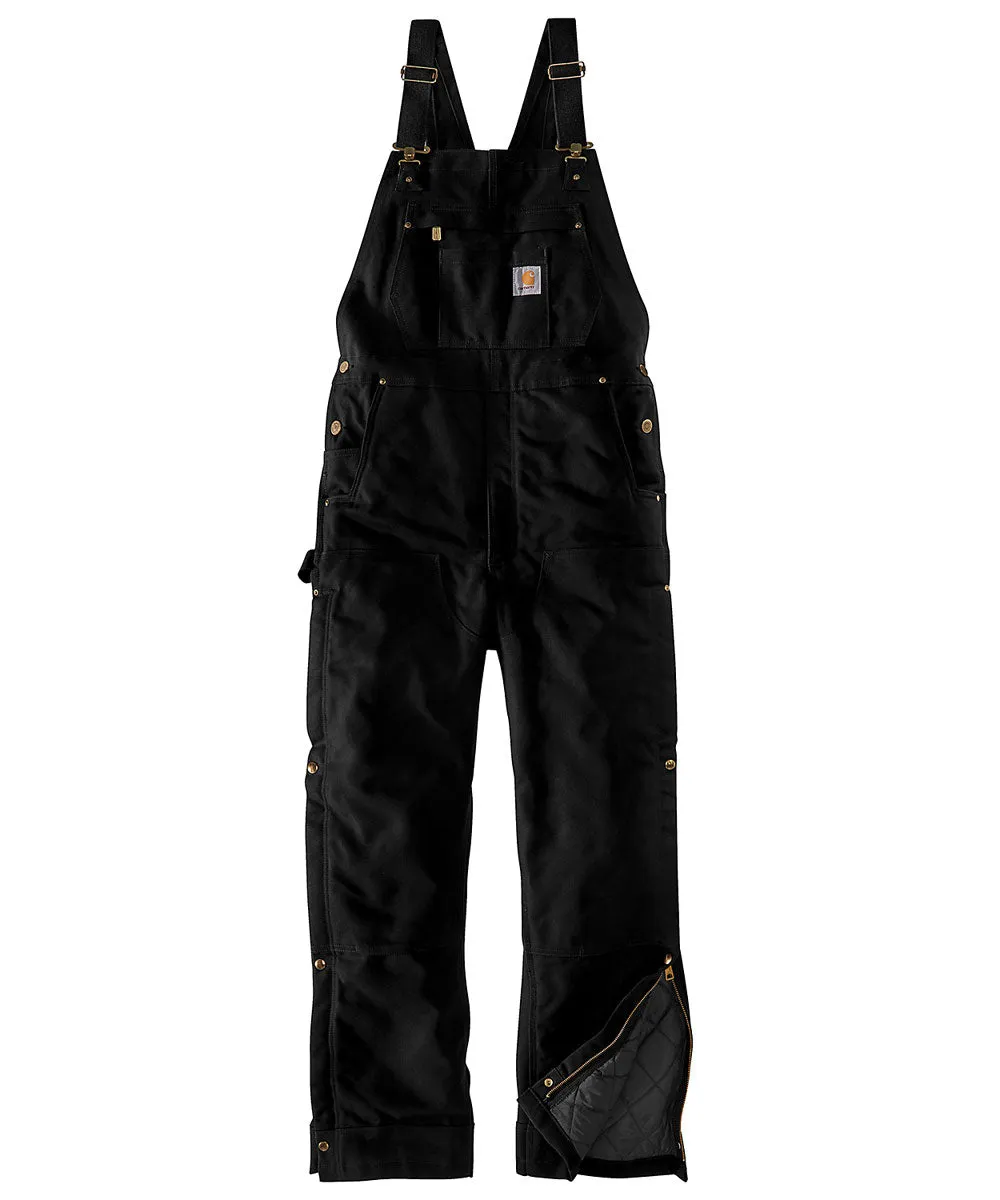 Carhartt Firm Duck Insulated Bib Overall - Black