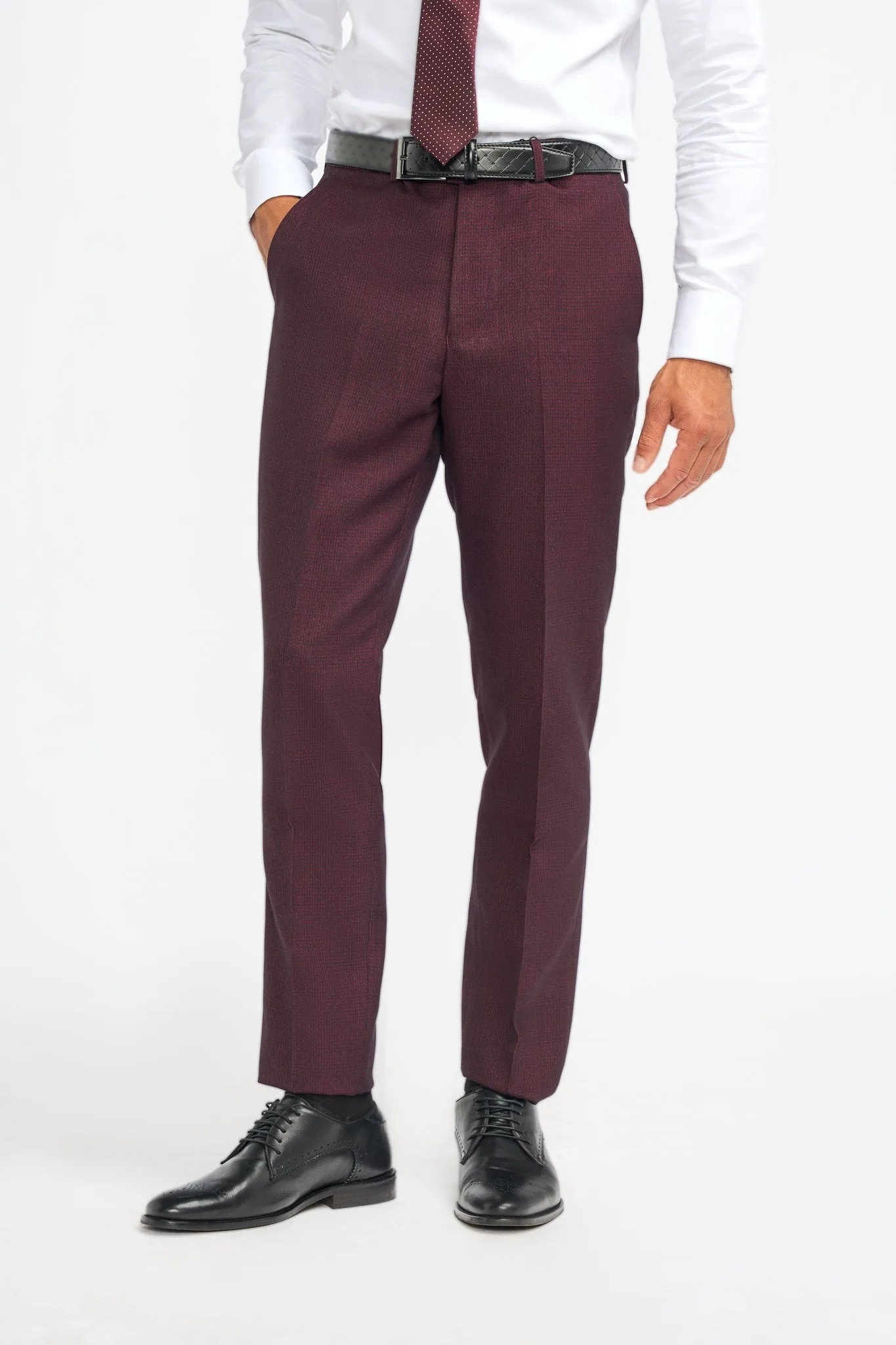 Caridi Wine Three Piece Suit