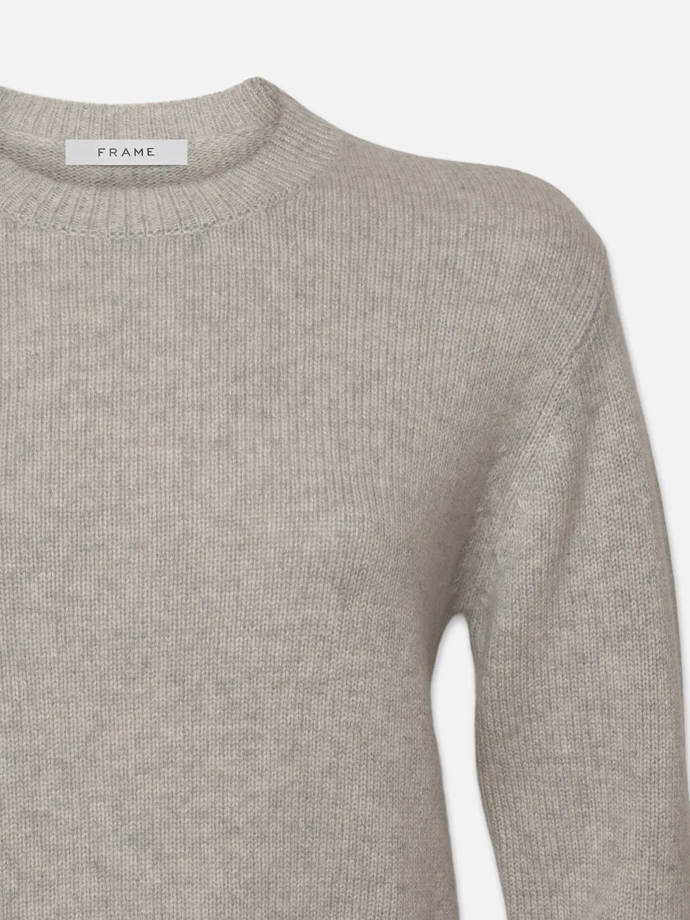 Cashmere Clean Crew -- Light Heather Grey