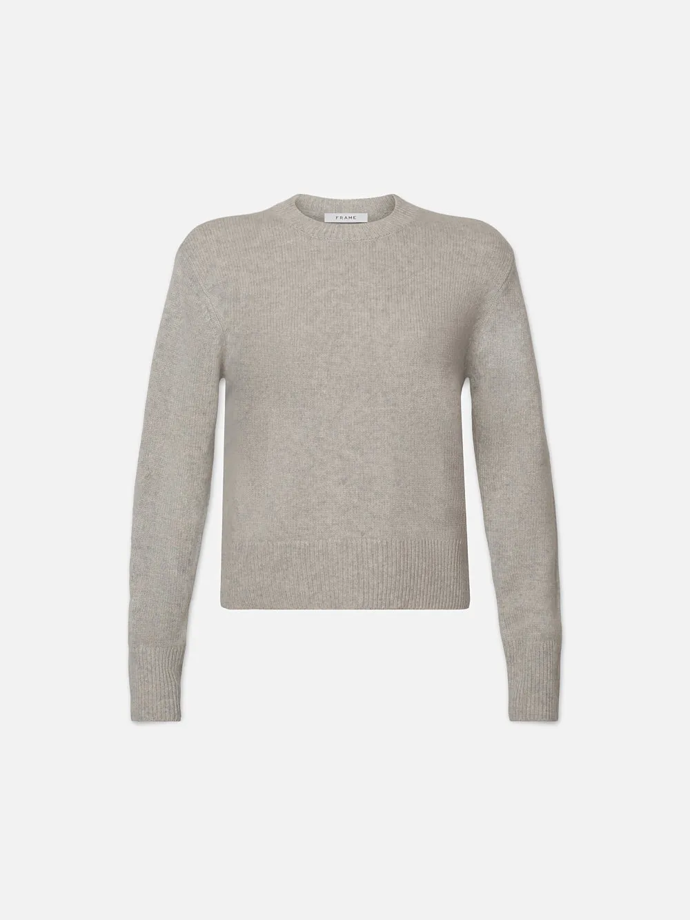 Cashmere Clean Crew -- Light Heather Grey