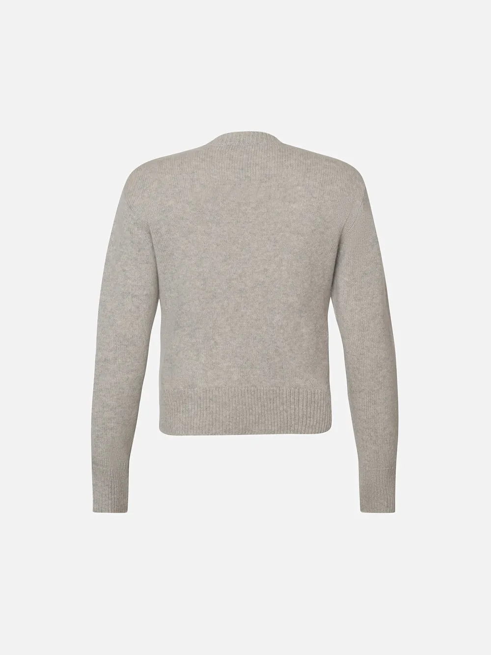 Cashmere Clean Crew -- Light Heather Grey