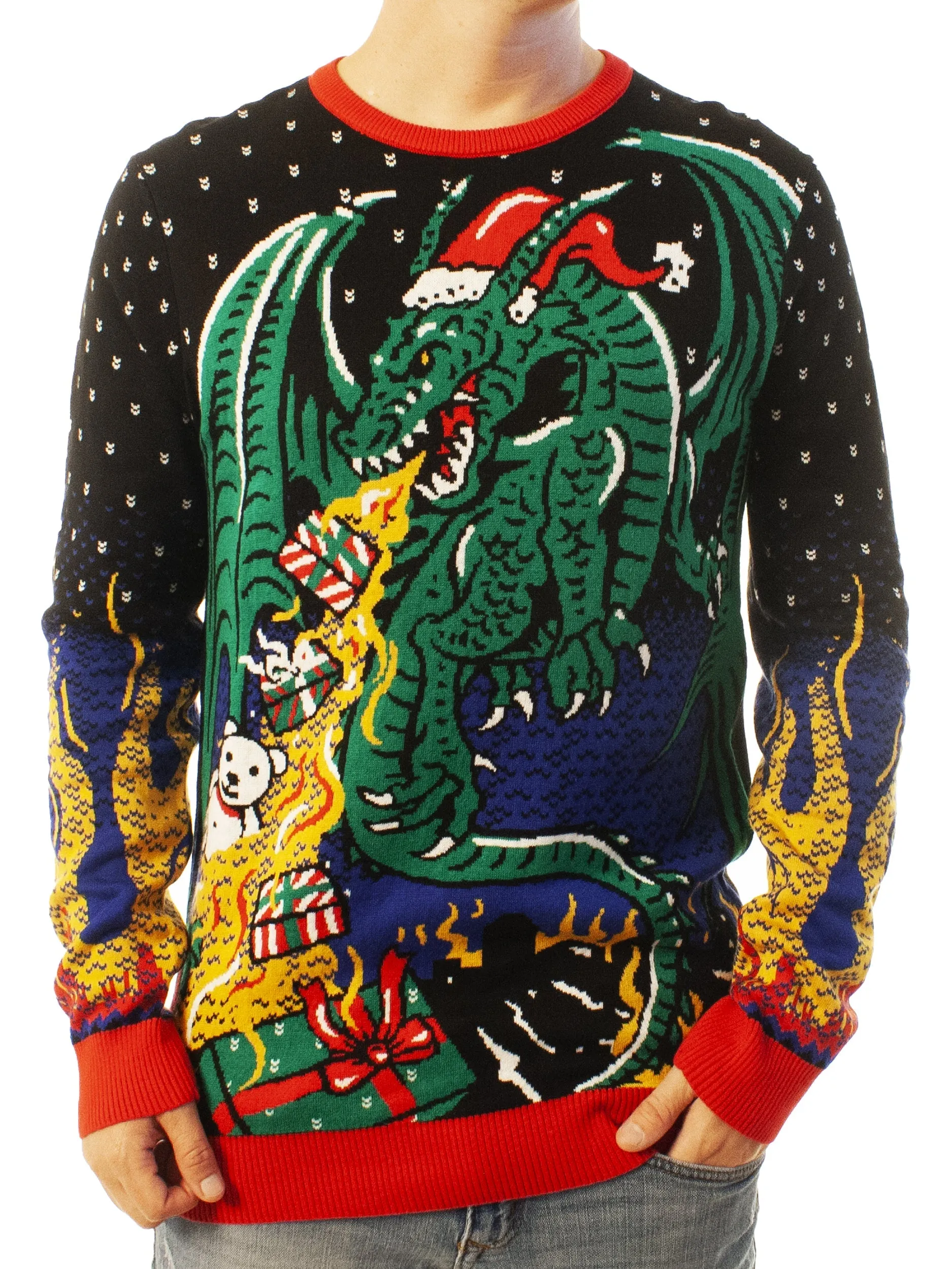 Christmas Dragon Ugly Christmas Sweater - Xmas Gifts For Him Or Her