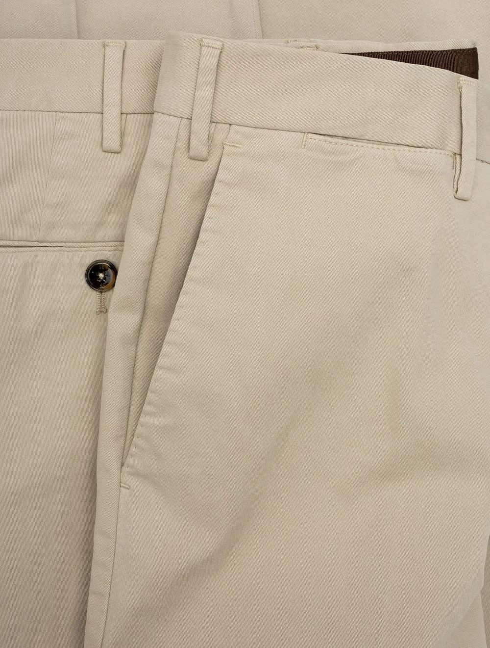 Cotton Chino Trouser-Beige