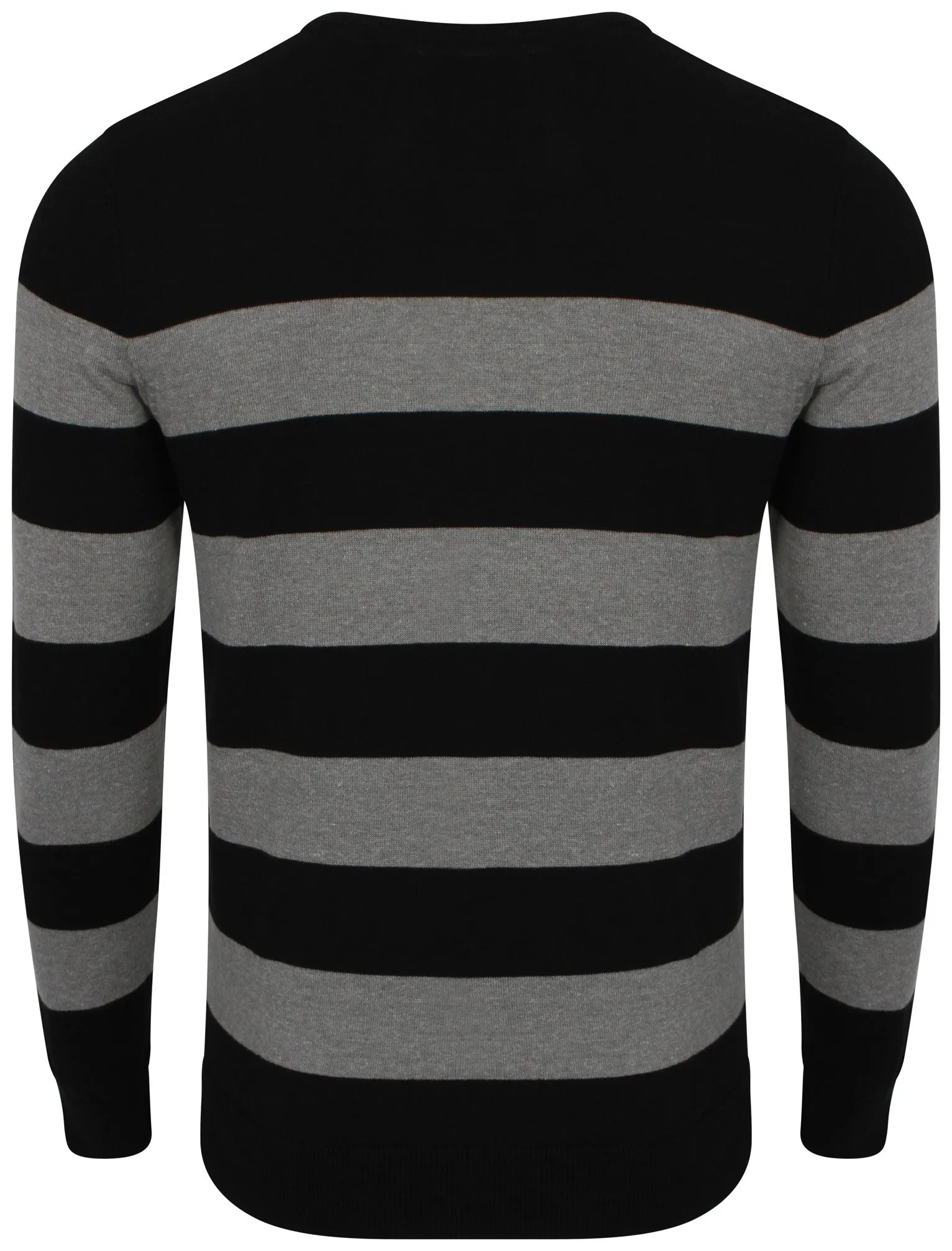 Dissident V-neck contrast stripe jumper in Black