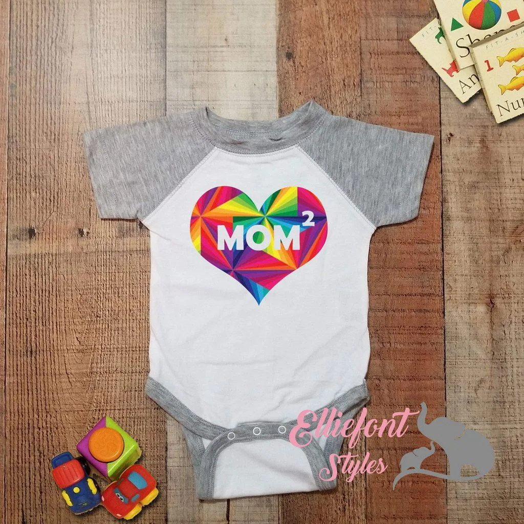 Heart Mom Squared Infant Bodysuit