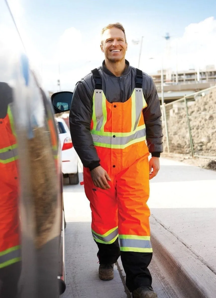 Hi Vis Safety Winter Overalls Orange