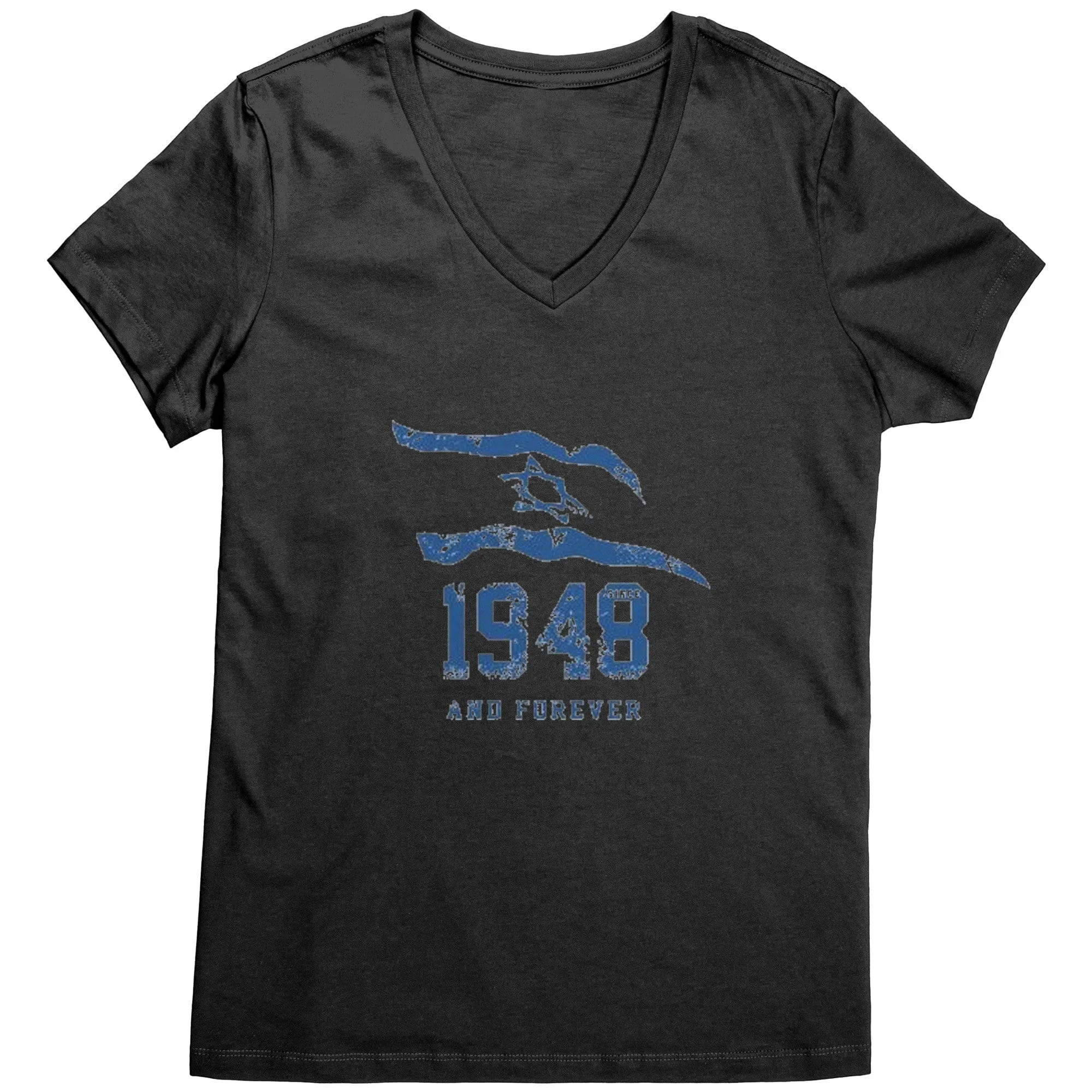 Israel 1948 And Forever Women's Cotton v-neck Shirts Tops