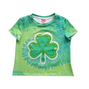 Kids Tie Dye Shamrock Tee