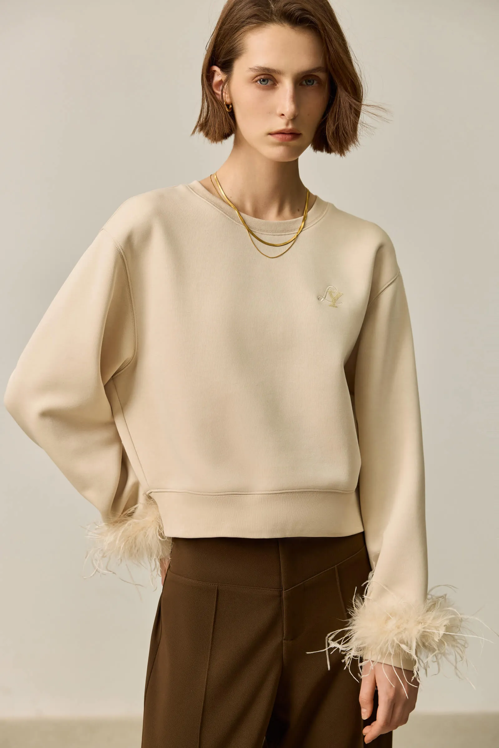 LILY Crew Neck Colorblock Sweatshirt