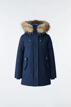 MACKAGE KINSLEE-F - 2-in-1 Oversized Down Parka With Bib And Natural Fur