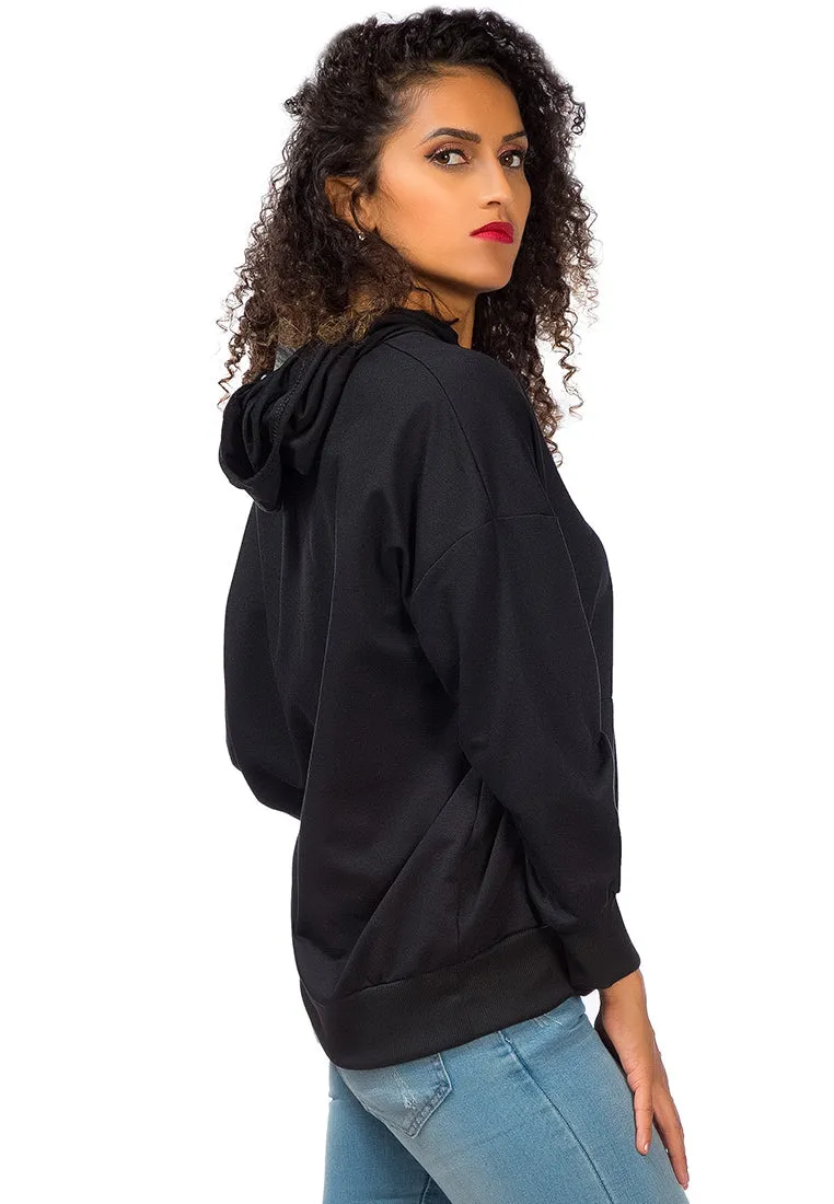 Melange Pullover Drawstring Hoodie