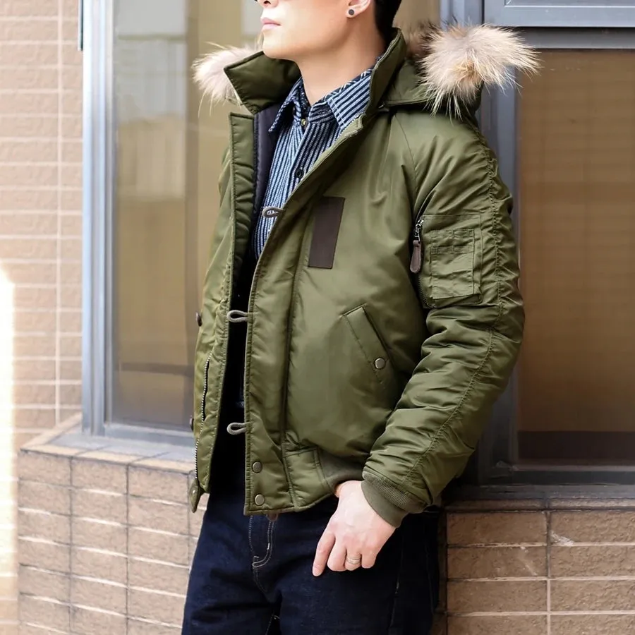 Men's N-2B Hooded Parkas Military Style Coat