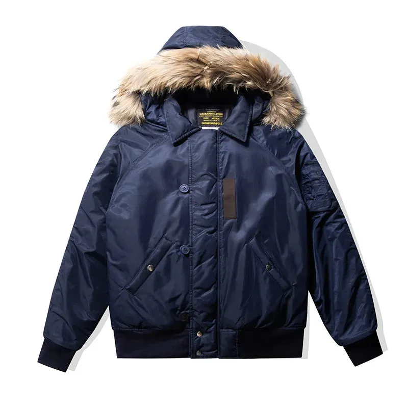 Men's N-2B Hooded Parkas Military Style Coat