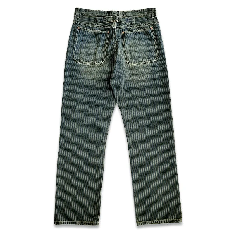 Men's Wabash Stripe Longshoreman Overall Trousers