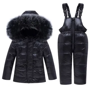 MOF Kids infant snowsuit boy girl parka coat & pants toddler snowsuit