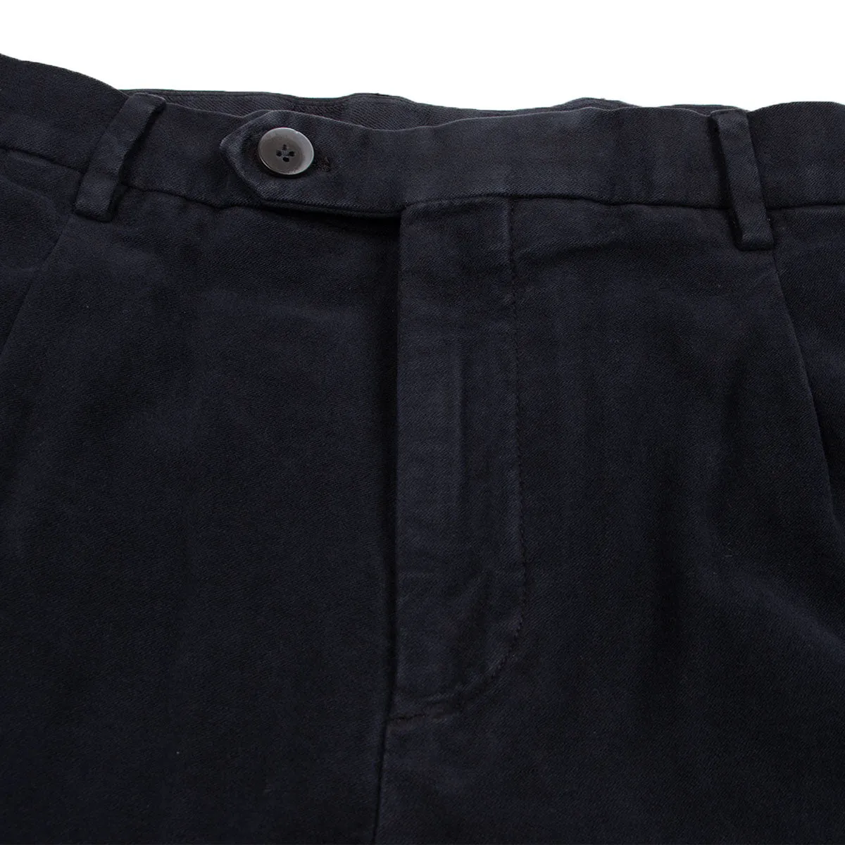 Navy Moleskin Cotton Stretch Chinos