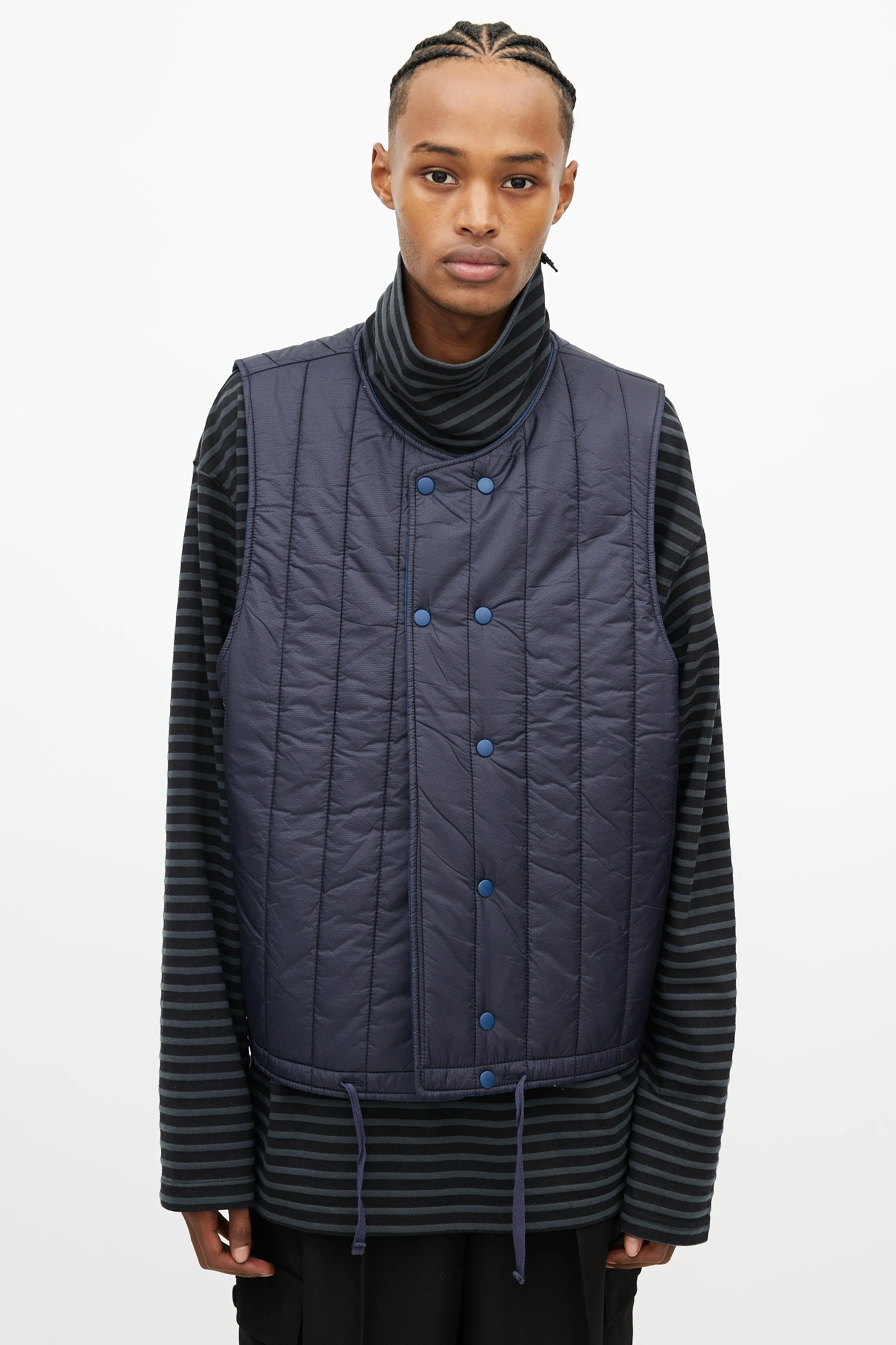 Navy Reversible Puffer Vest