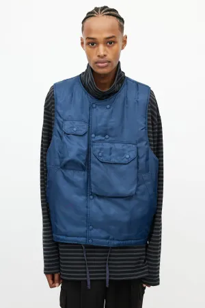 Navy Reversible Puffer Vest