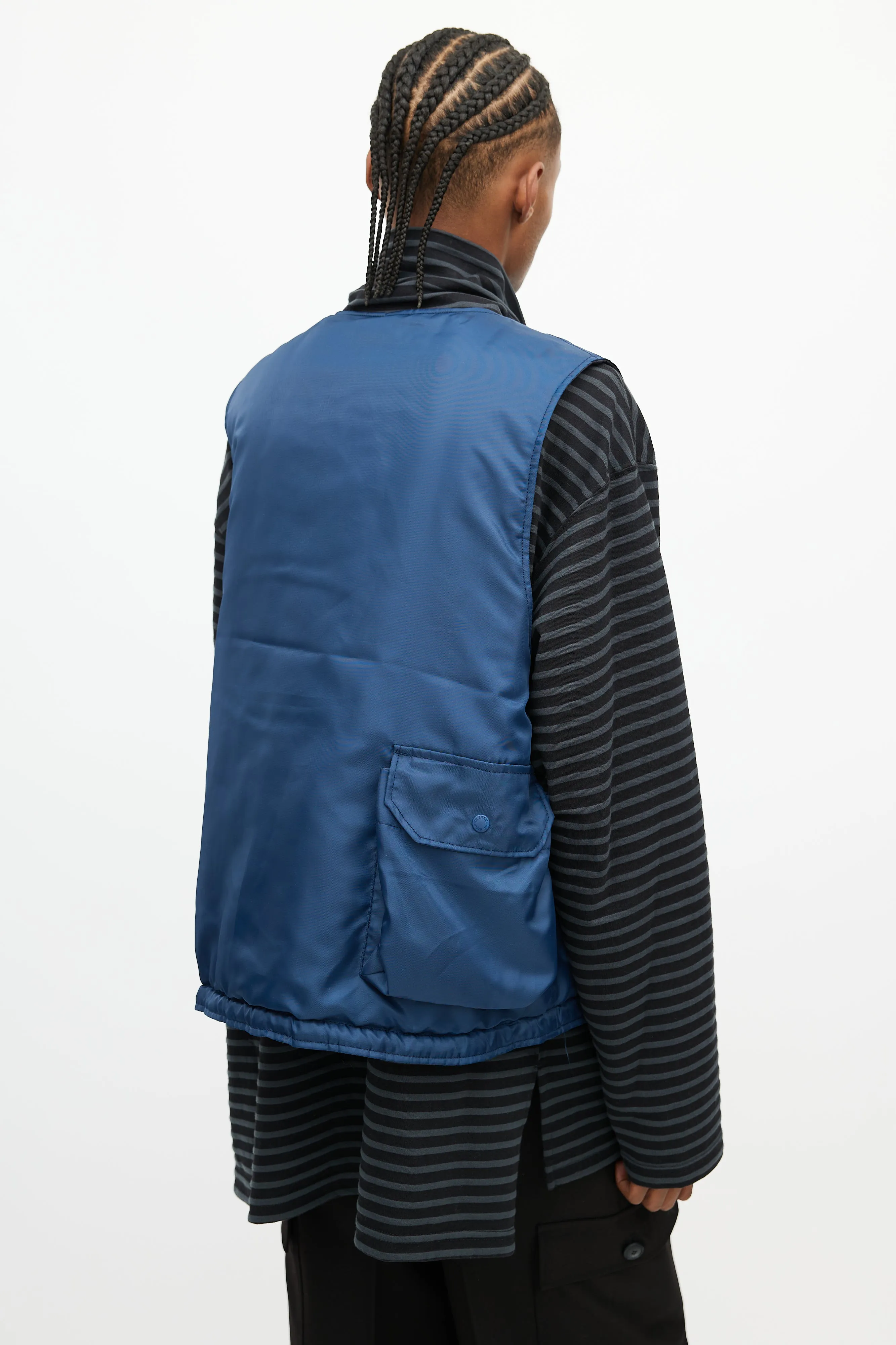 Navy Reversible Puffer Vest