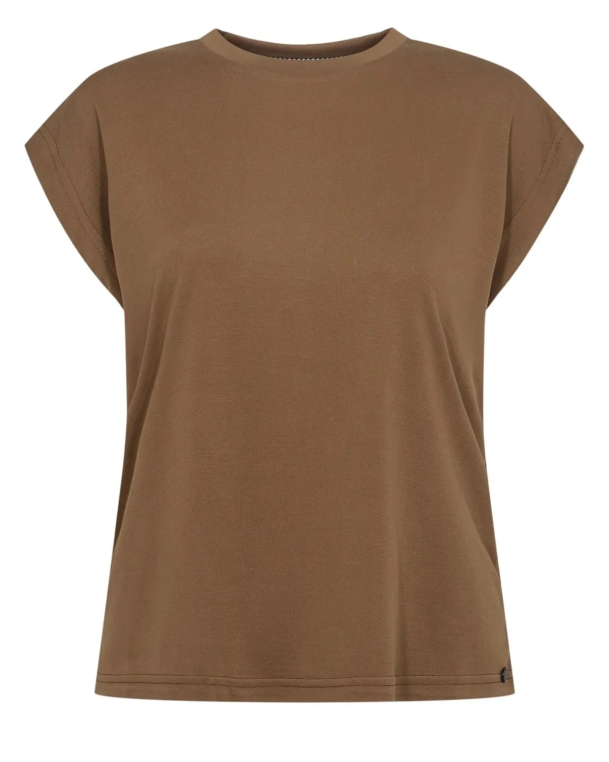 Numph Nulizy Cap Sleeve Top in Kangaroo