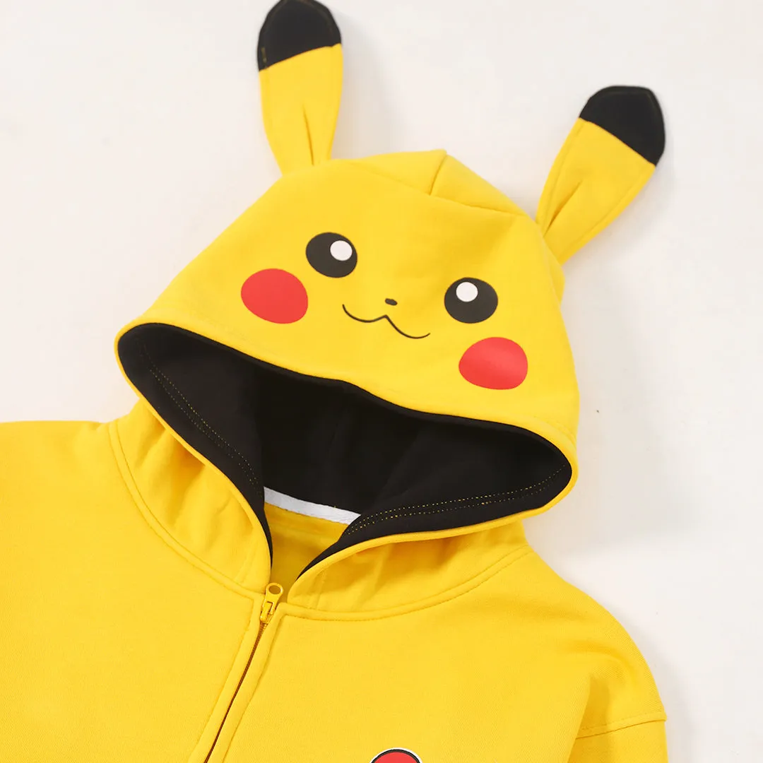 Pokemon Pikachu Costume Unisex Fleece Zipper