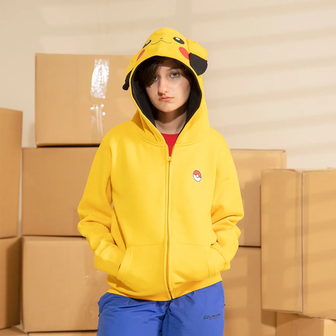 Pokemon Pikachu Costume Unisex Fleece Zipper