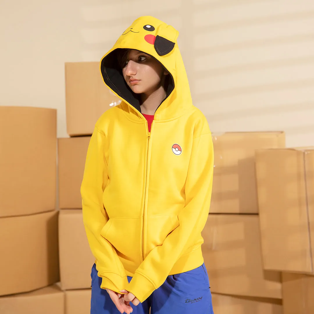 Pokemon Pikachu Costume Unisex Fleece Zipper