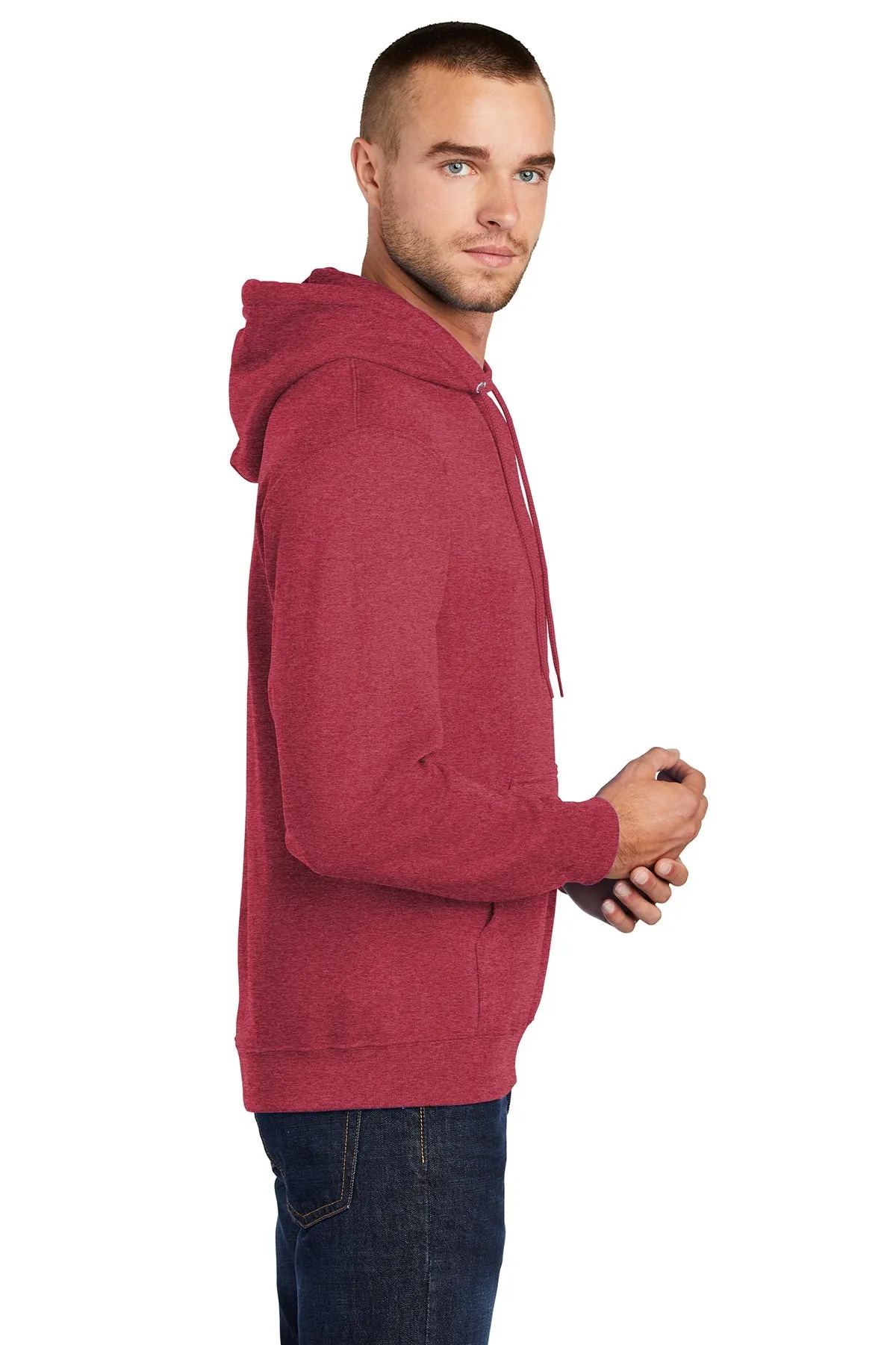 Port & Company Core Fleece Custom Hoodies, Heather Red