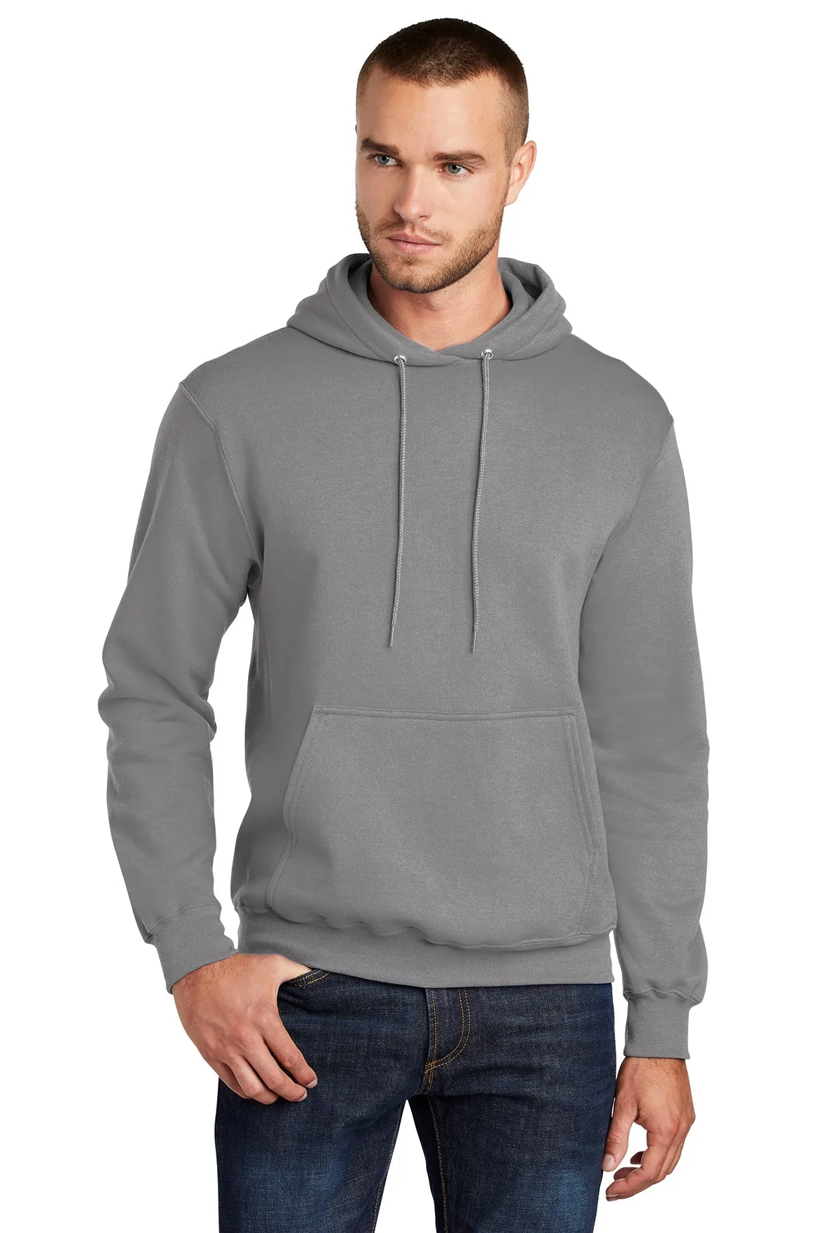 Port & Company Core Fleece Custom Hoodies, Medium Grey