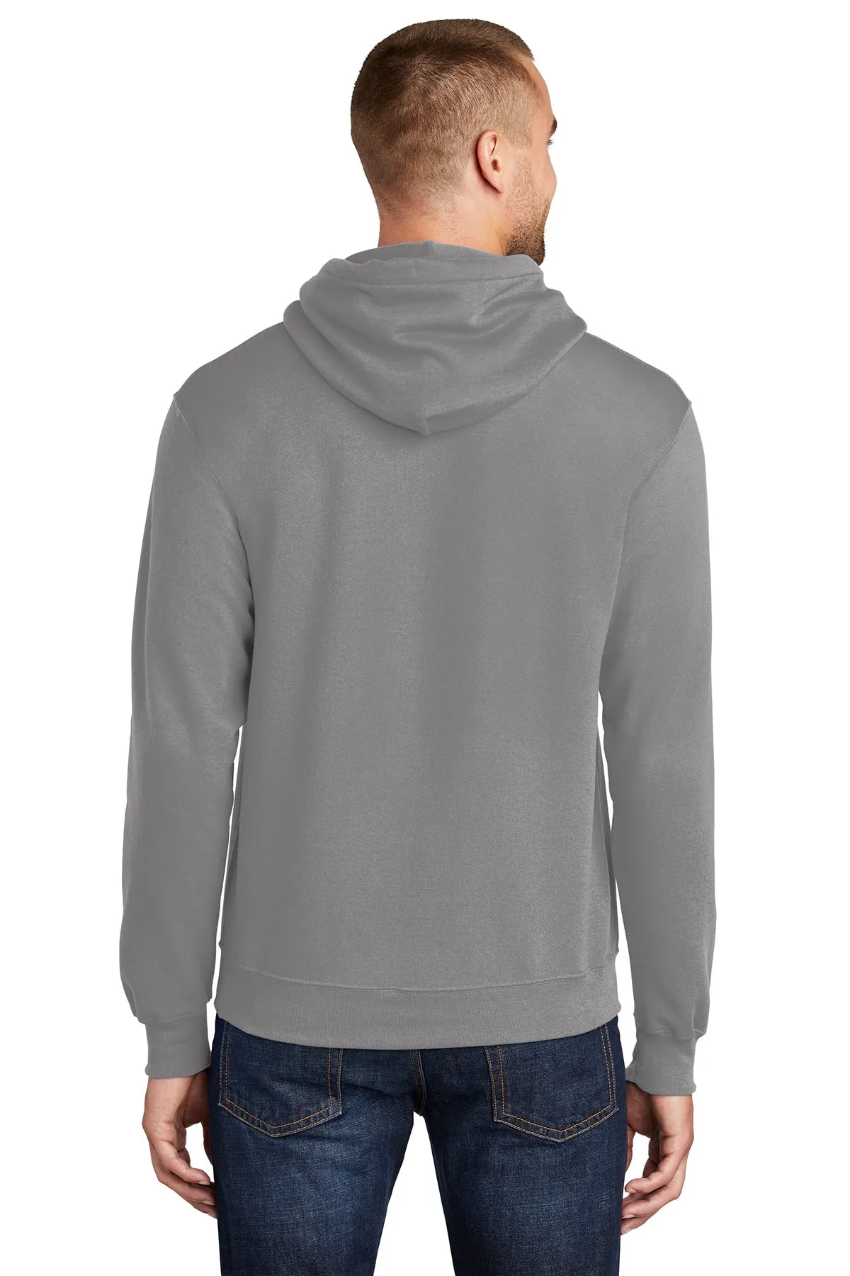 Port & Company Core Fleece Custom Hoodies, Medium Grey