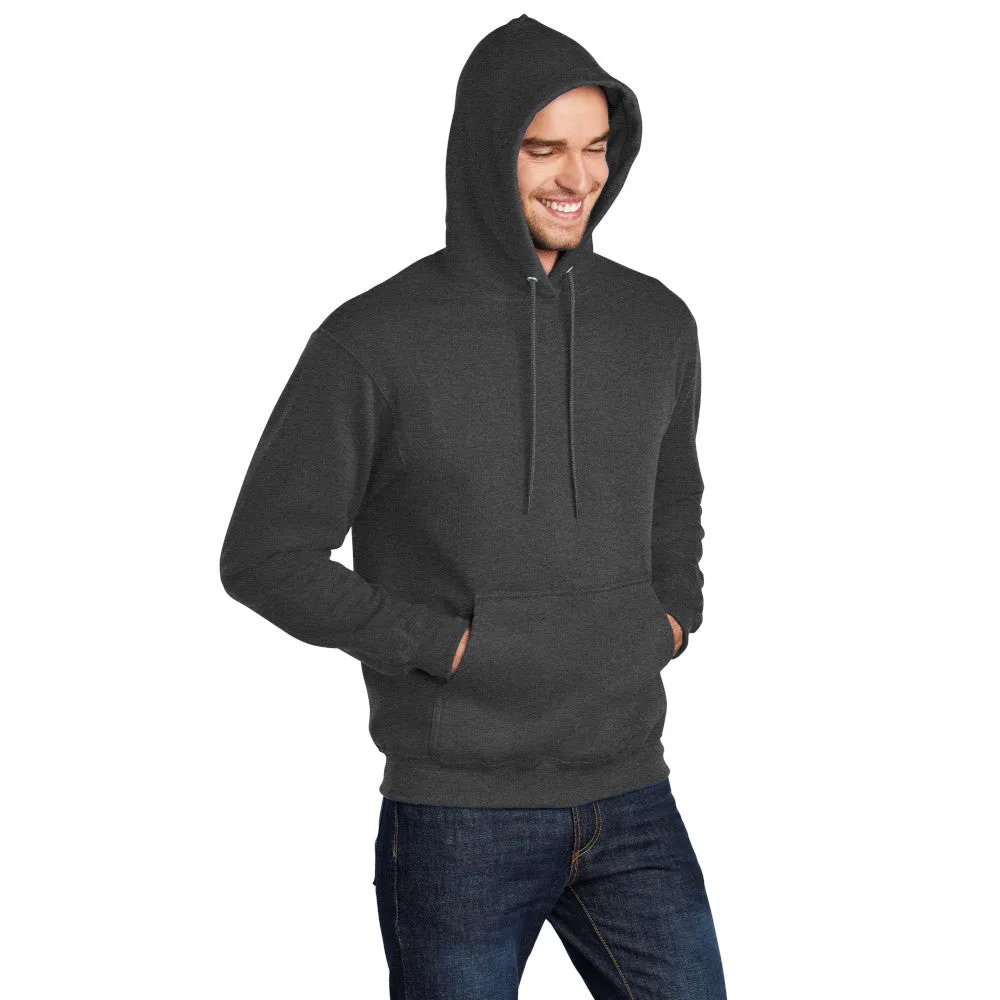 Port & Company® Core Fleece Pullover Hooded Sweatshirt - Dark Heather Grey