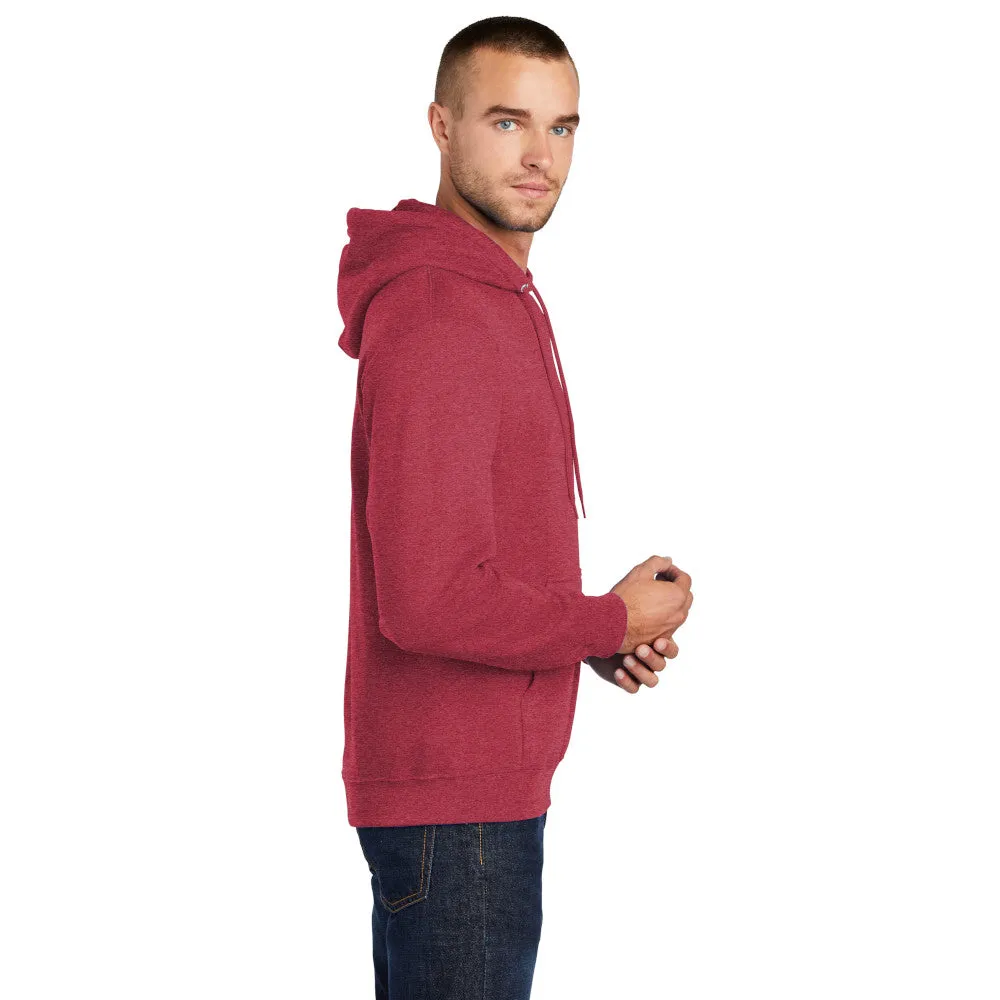 Port & Company® Core Fleece Pullover Hooded Sweatshirt - Heather Red