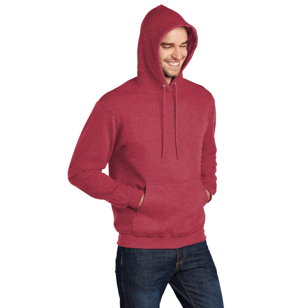 Port & Company® Core Fleece Pullover Hooded Sweatshirt - Heather Red