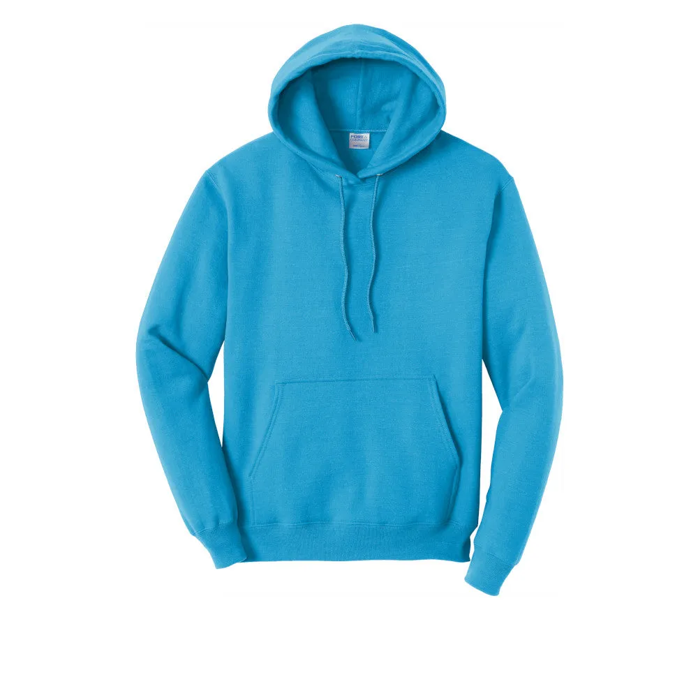 Port & Company® Core Fleece Pullover Hooded Sweatshirt - Neon Blue