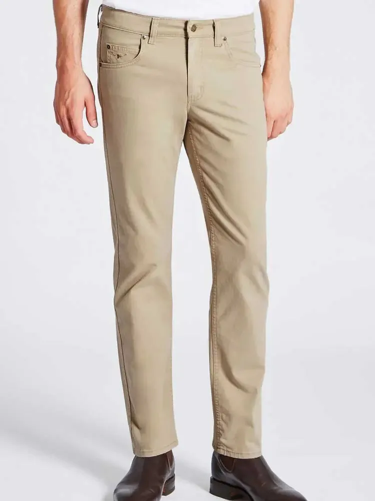 RM WILLIAMS Chinos - Men's Linesman Drill Cotton Slim-Fit - Buckskin