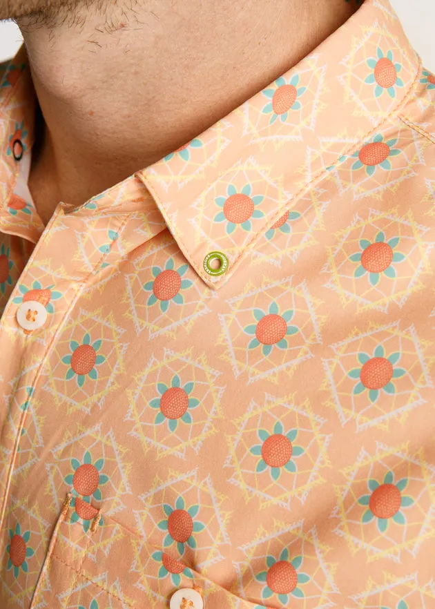 Sandy Tiles Button Men's Down | Peach