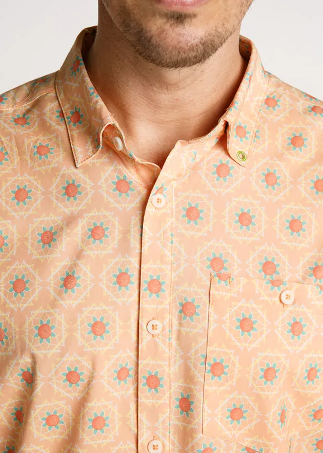 Sandy Tiles Button Men's Down | Peach